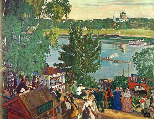 Promenade Along Volga River